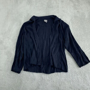 Sigrid Olsen Womens Blue Open-Front Cardigan XL 2619